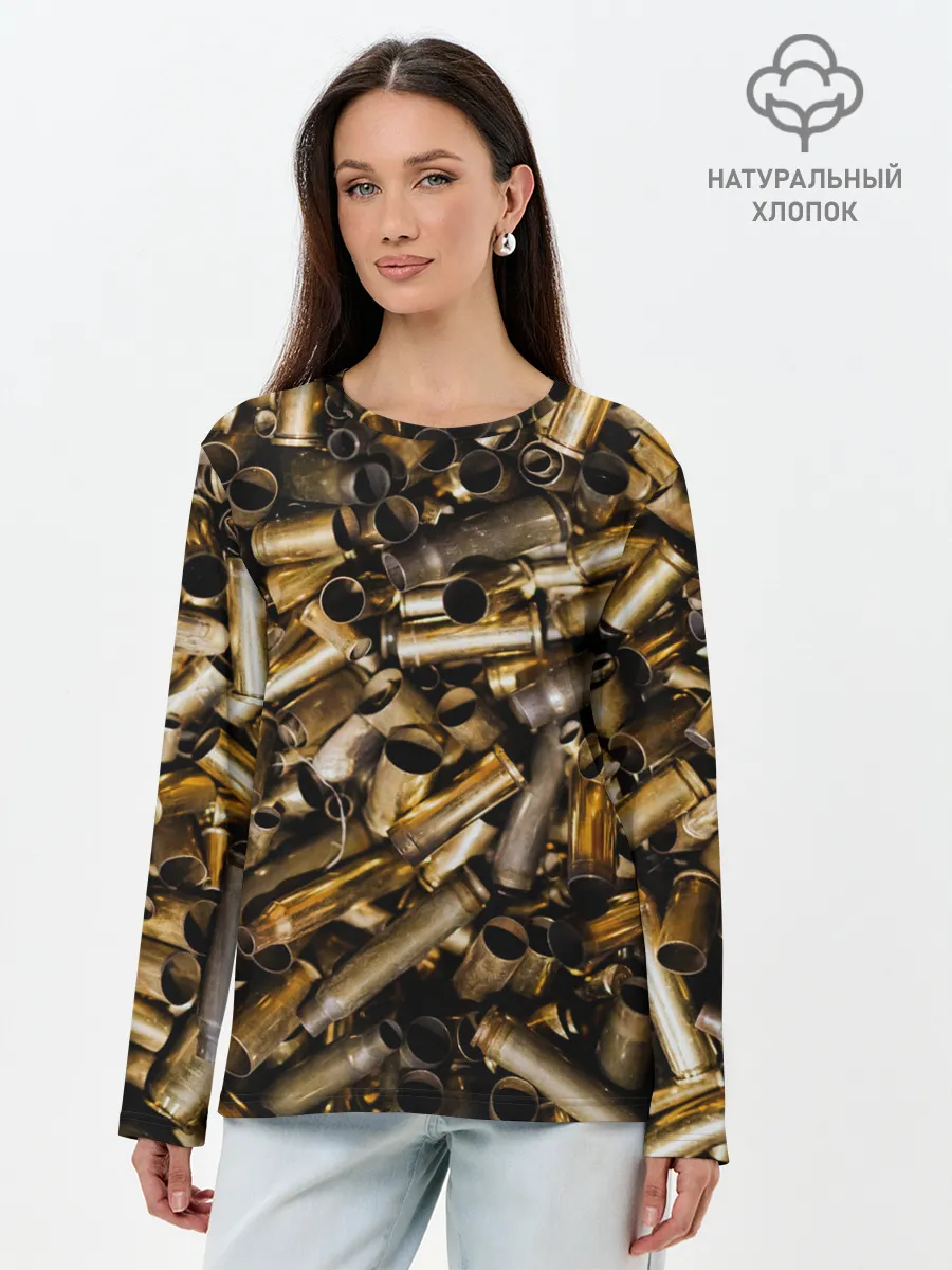 Лонгслив женский. Хлопок / Гильзы
