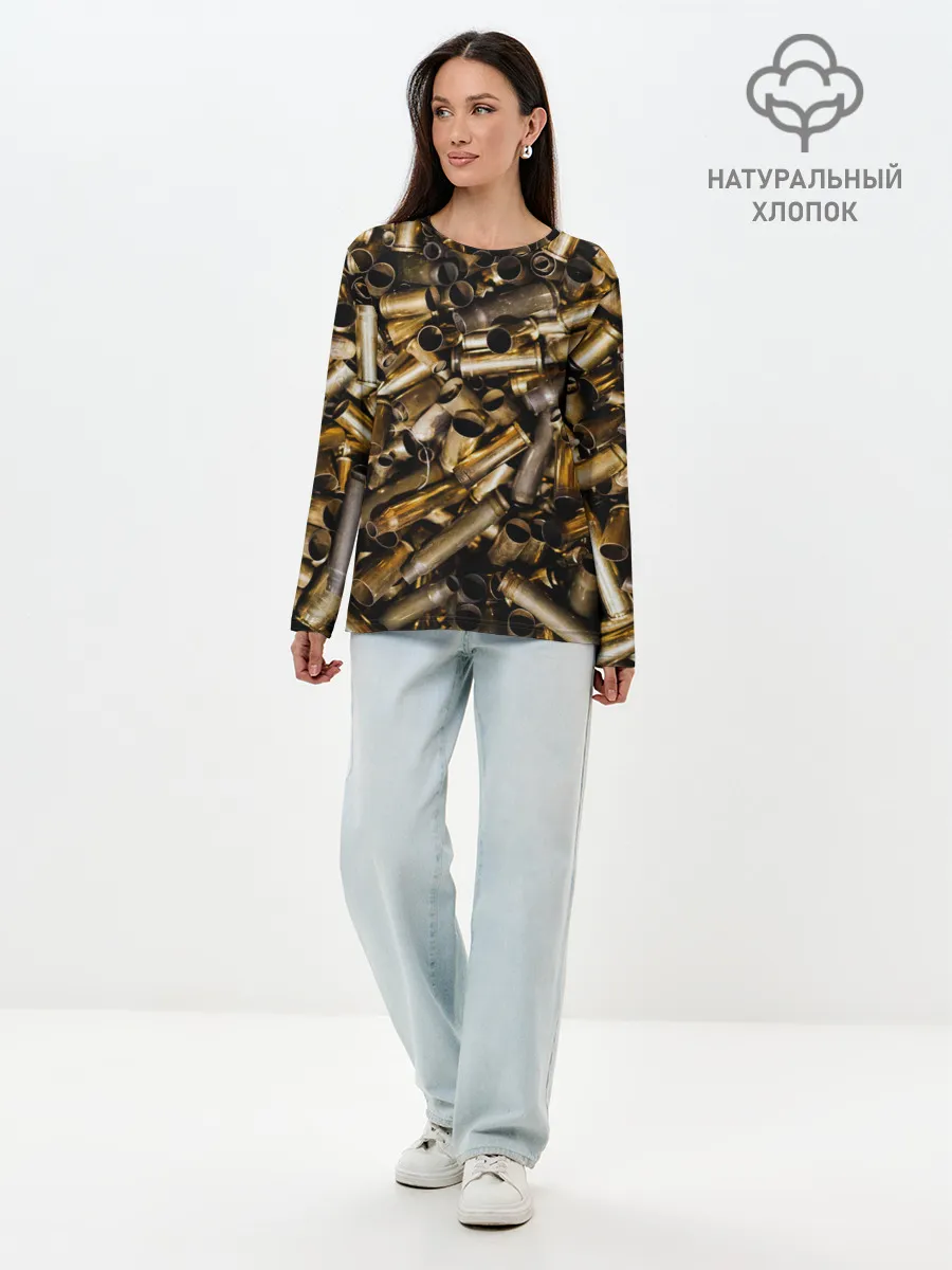 Лонгслив женский. Хлопок / Гильзы