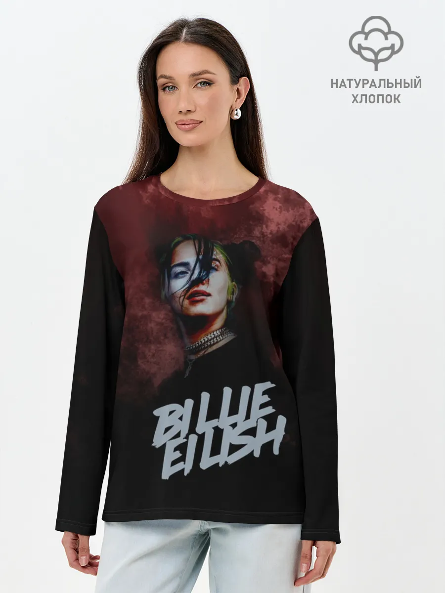 Лонгслив женский. Хлопок / Билли Айлиш
