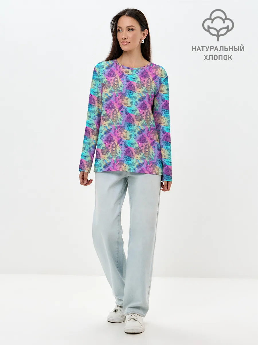 Лонгслив женский. Хлопок / Медитация