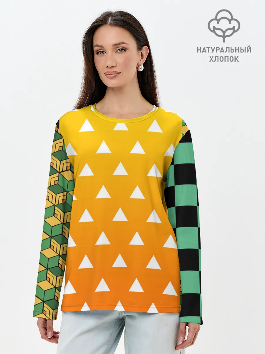 Лонгслив женский. Хлопок / ТАНДЖИРО | ЗЕНИТЦУ | ТОМИОКА