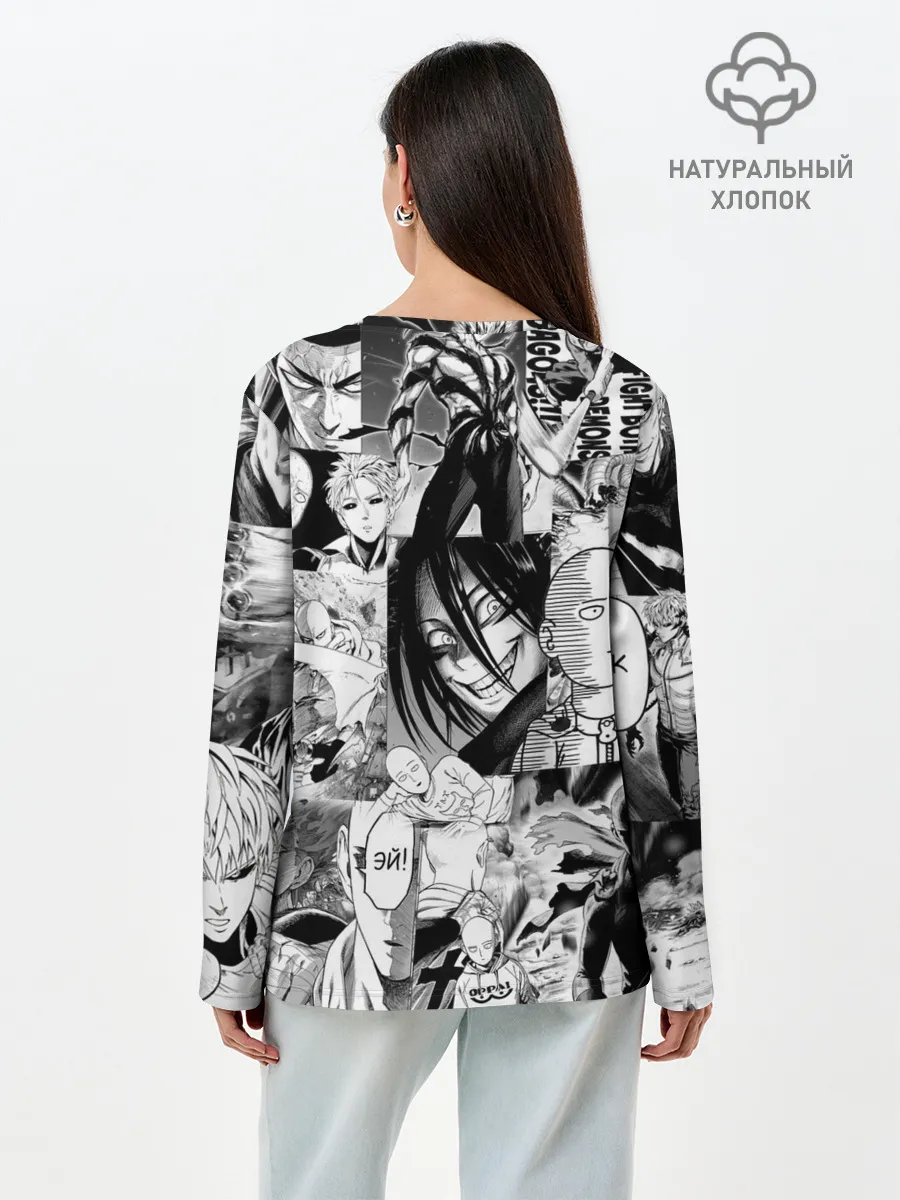 Лонгслив женский. Хлопок / One-Punch Man