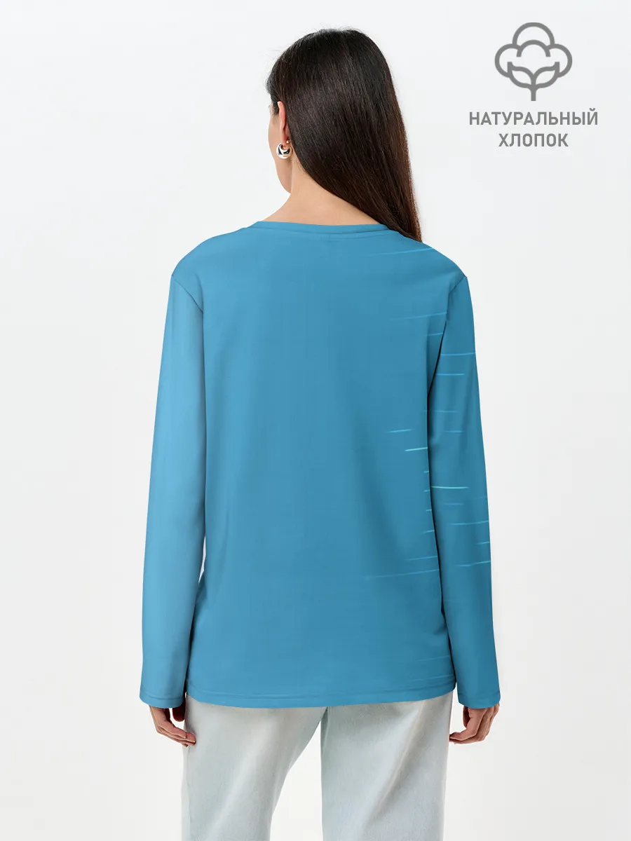 Лонгслив женский. Хлопок / Bitcoin