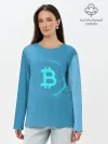 Лонгслив женский. Хлопок / Bitcoin