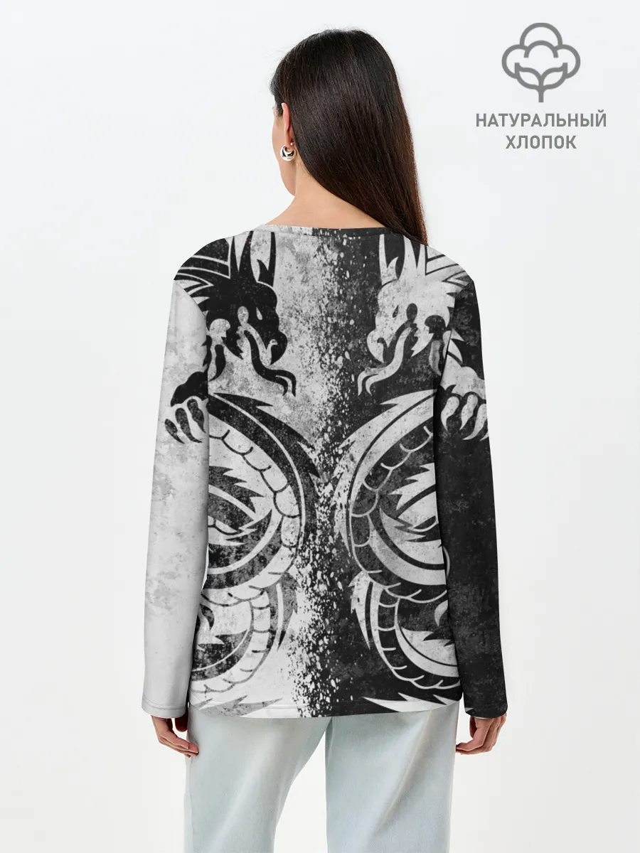 Лонгслив женский. Хлопок / ДРАКОНЫ | DRAGONS