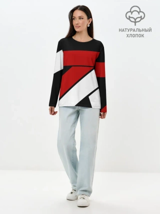 Лонгслив женский. Хлопок / GEOMETRY SPORT