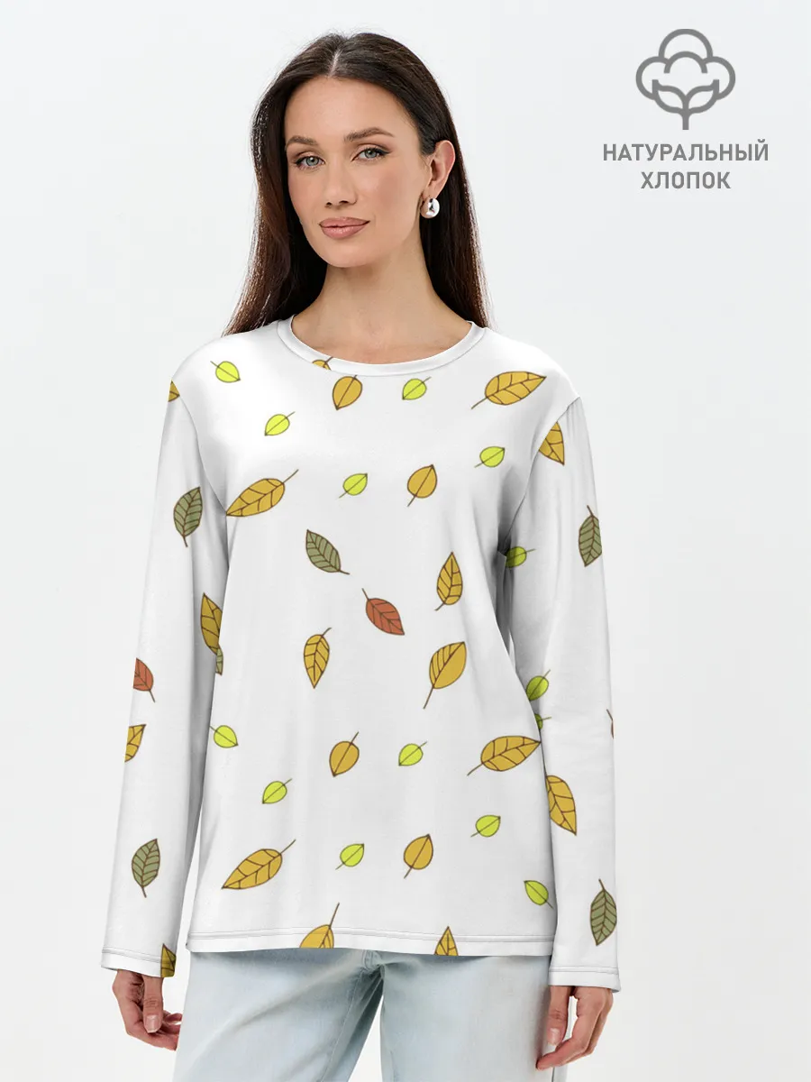 Лонгслив женский. Хлопок / Листопад