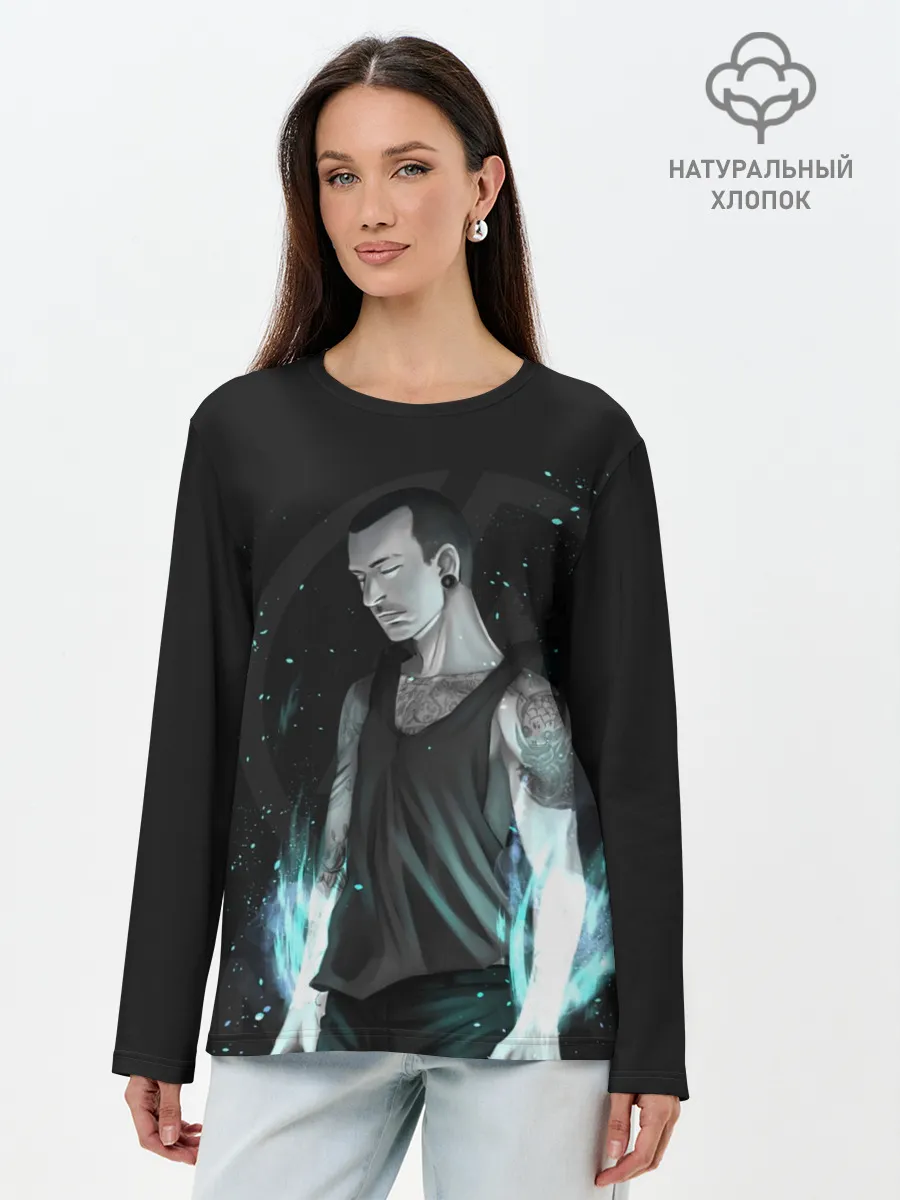 Лонгслив женский. Хлопок / Честер Линкин Парк