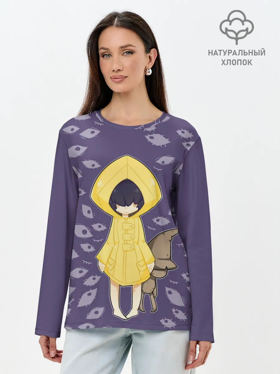 Лонгслив женский. Хлопок / Little Nightmares Глаза