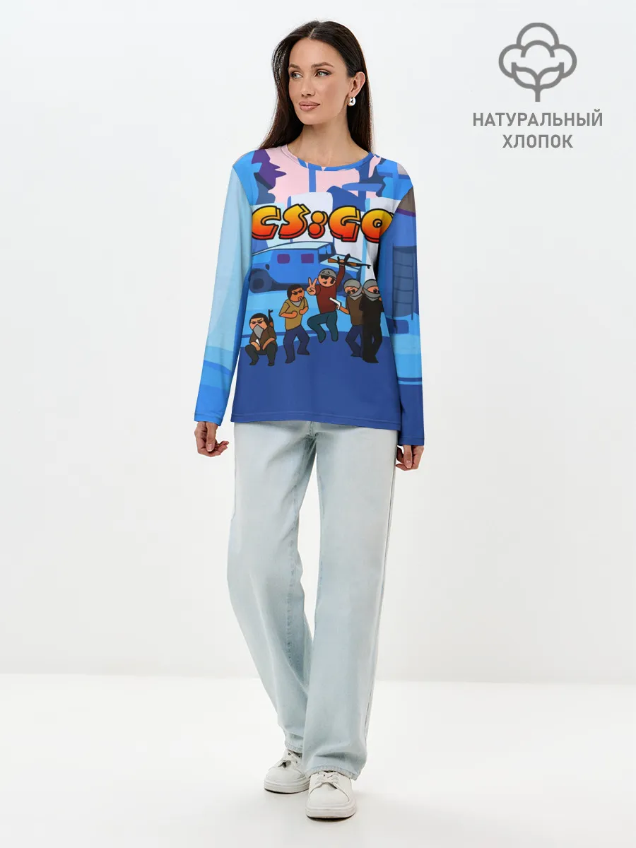 Лонгслив женский. Хлопок / CS GO МУЛЬТФИЛЬМ