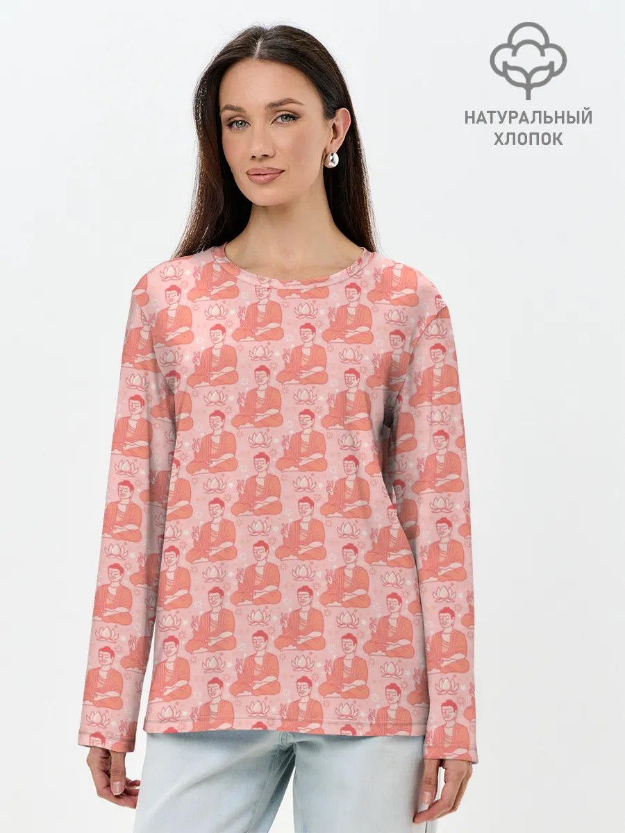 Лонгслив женский. Хлопок / Йога