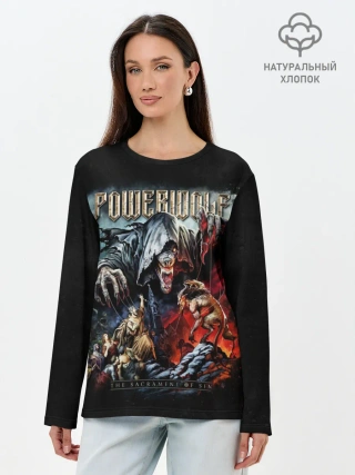 Лонгслив женский. Хлопок / Powerwolf