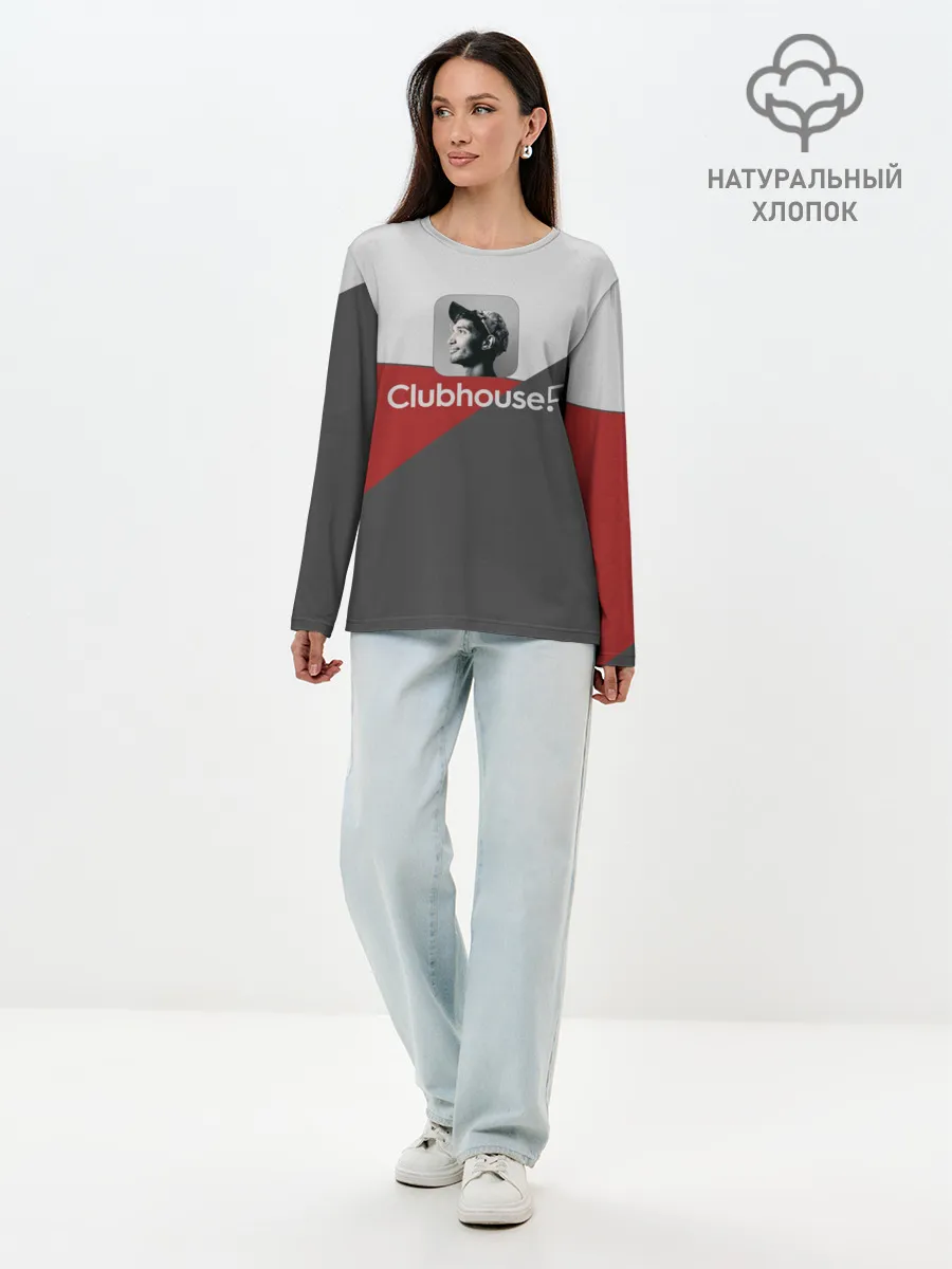Лонгслив женский. Хлопок / Clubhouse | Клабхаус
