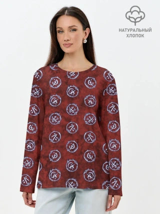 Лонгслив женский. Хлопок / Collapse. Энергоудары