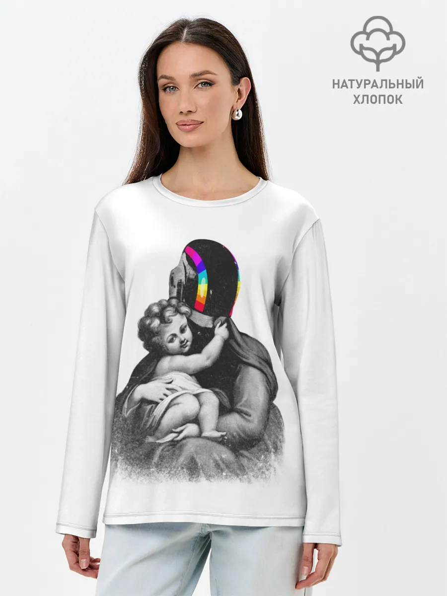 Лонгслив женский. Хлопок / Daft Punk