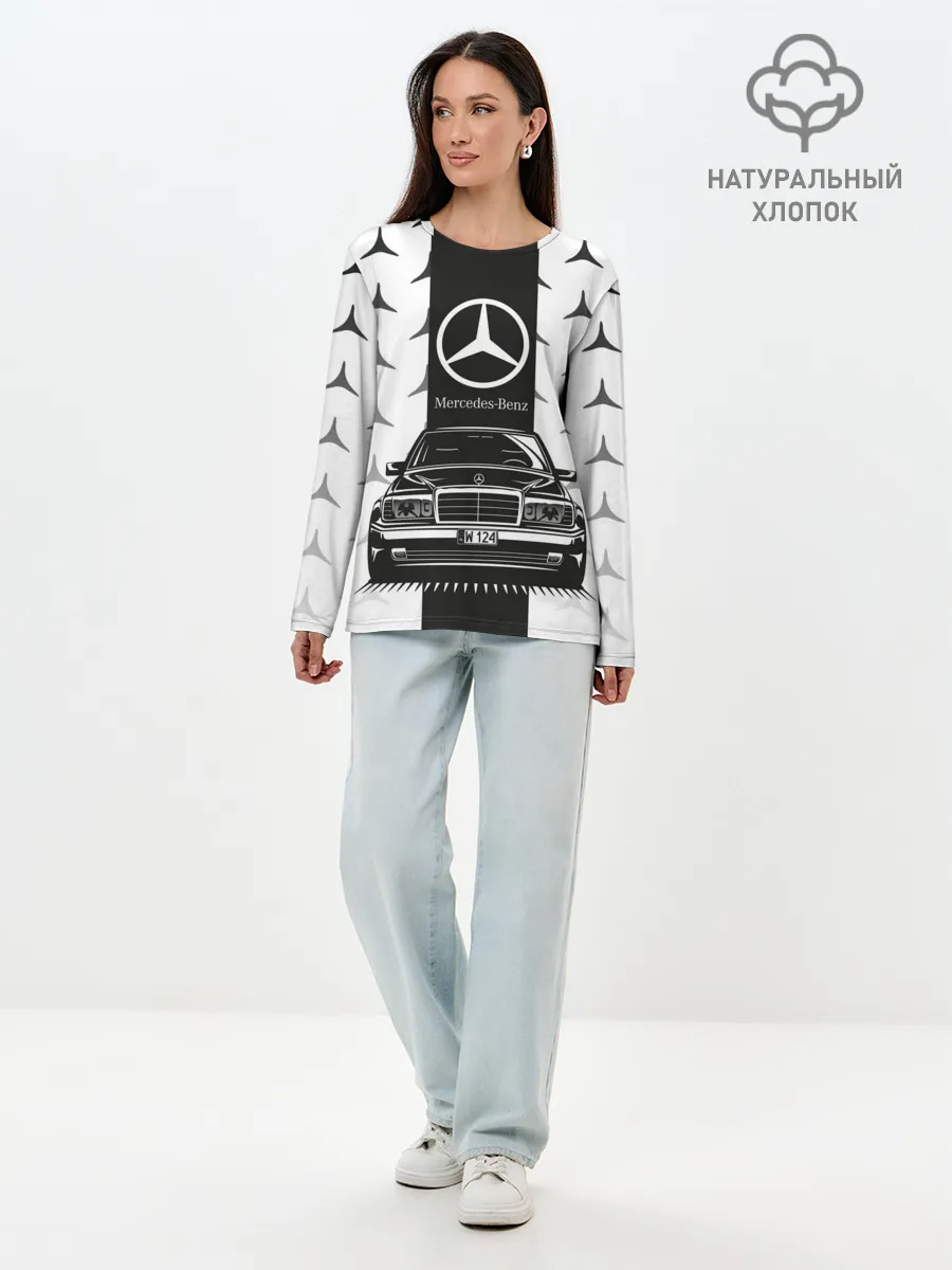 Лонгслив женский. Хлопок / MERCEDES BENZ