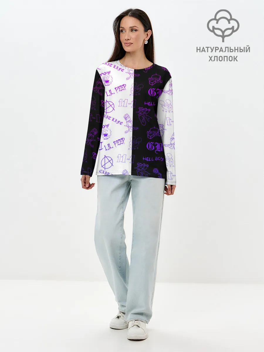 Лонгслив женский. Хлопок / LIL PEEP