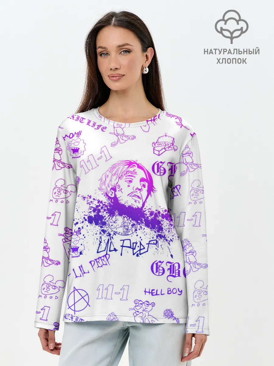 Лонгслив женский. Хлопок / LIL PEEP