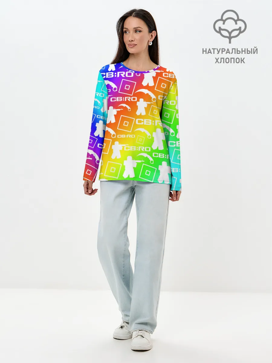 Лонгслив женский. Хлопок / COUNTER BLOX