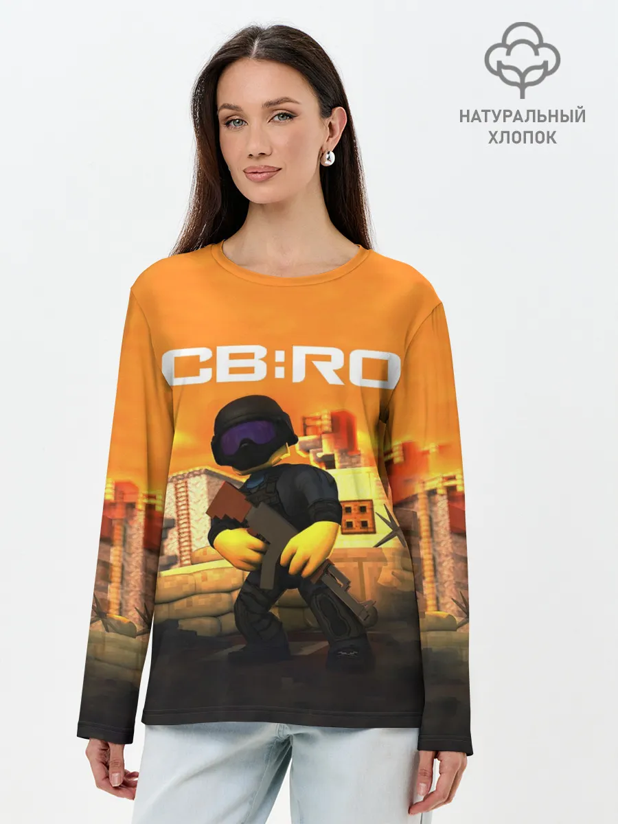 Лонгслив женский. Хлопок / COUNTER BLOX