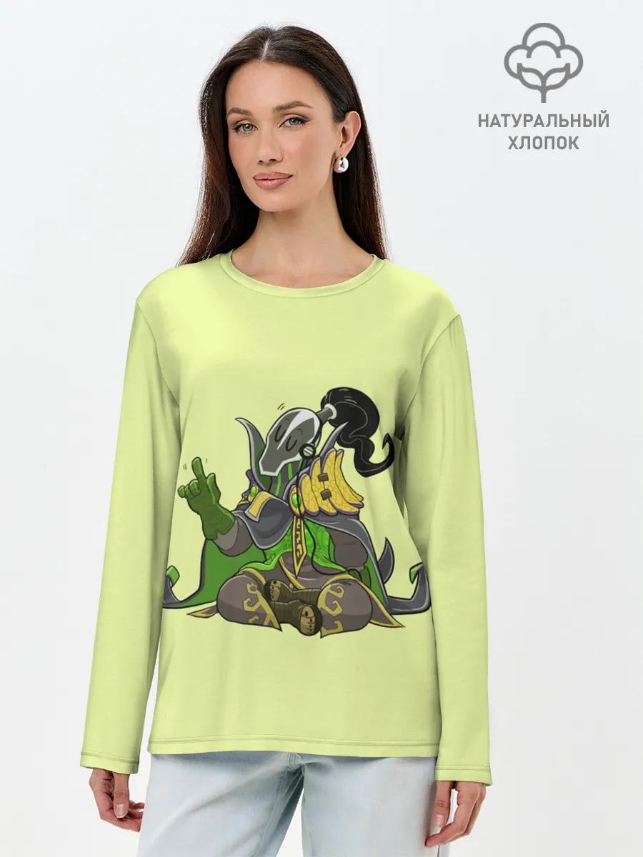 Лонгслив женский. Хлопок / Музыкальный Рубик | Dota 2