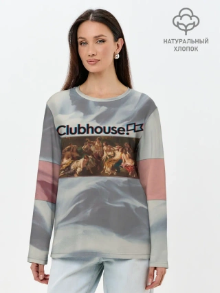 Лонгслив женский. Хлопок / Clubhouse Welcome | Клабхаус