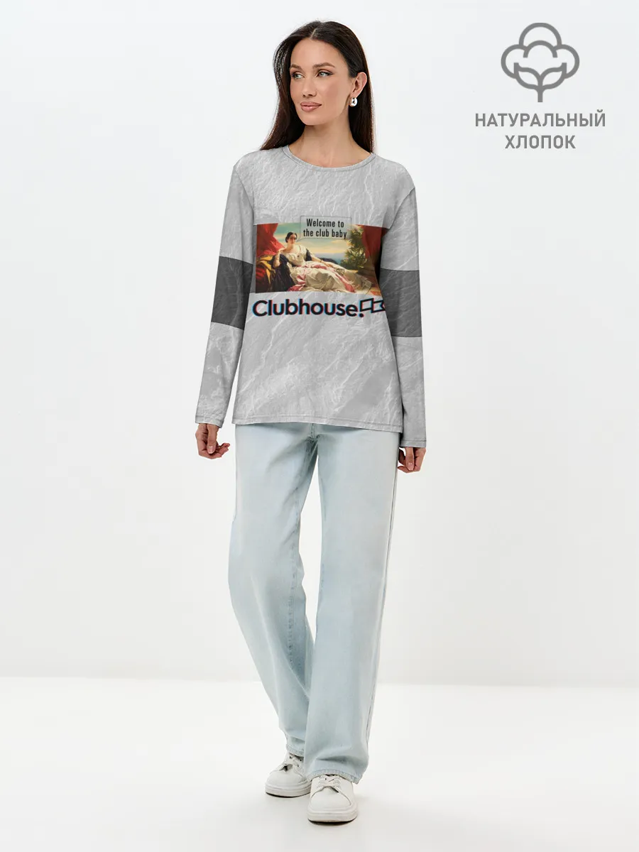 Лонгслив женский. Хлопок / Clubhouse Welcome | Клабхаус