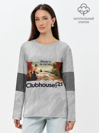Лонгслив женский. Хлопок / Clubhouse Welcome | Клабхаус