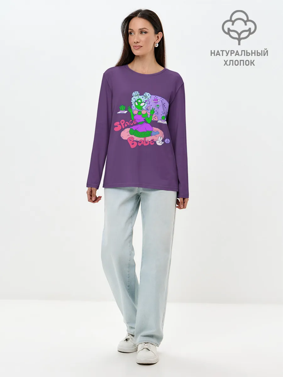 Лонгслив женский. Хлопок / Space Babe