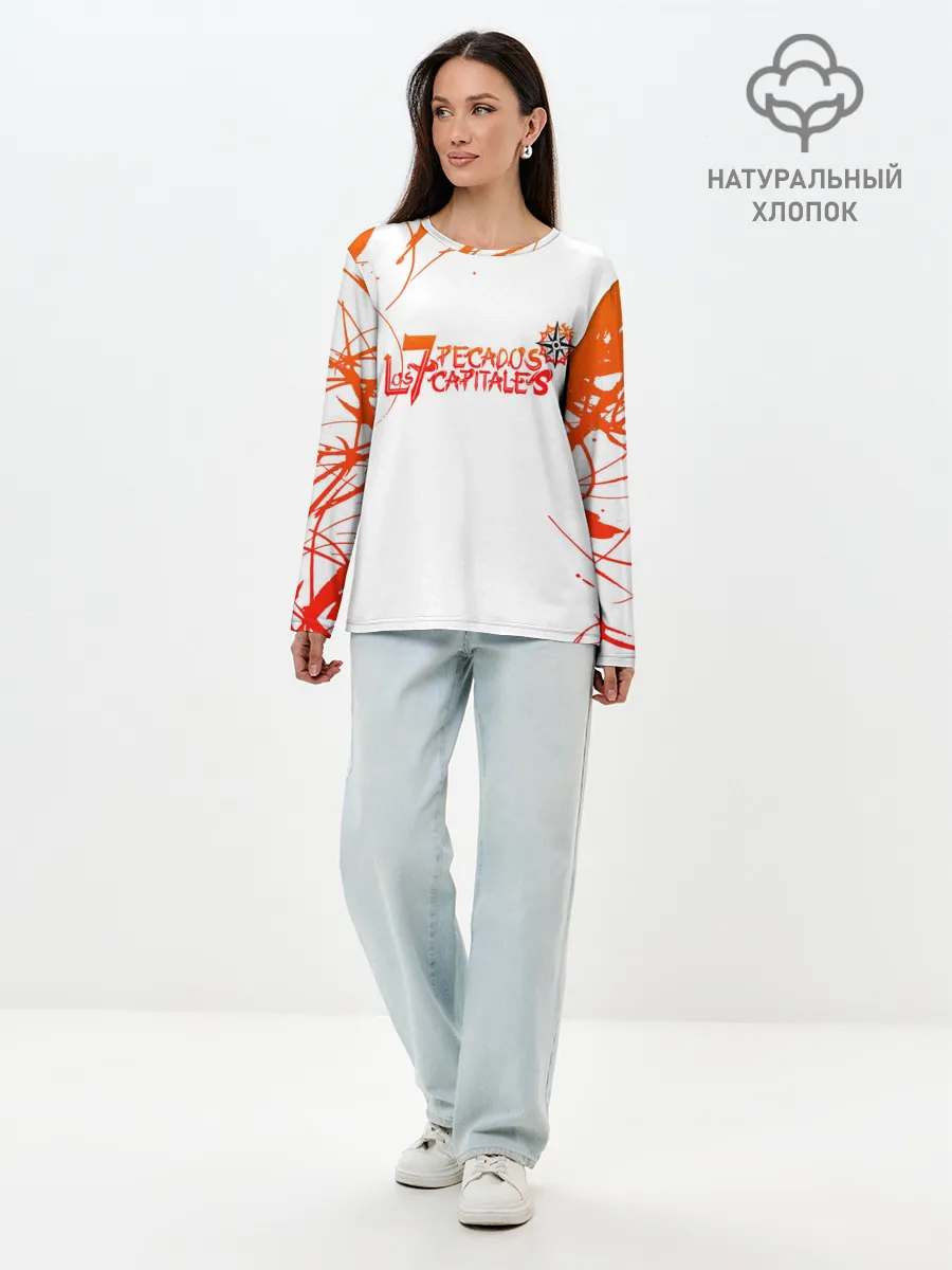 Лонгслив женский. Хлопок / Nanatsu no Taizai logo