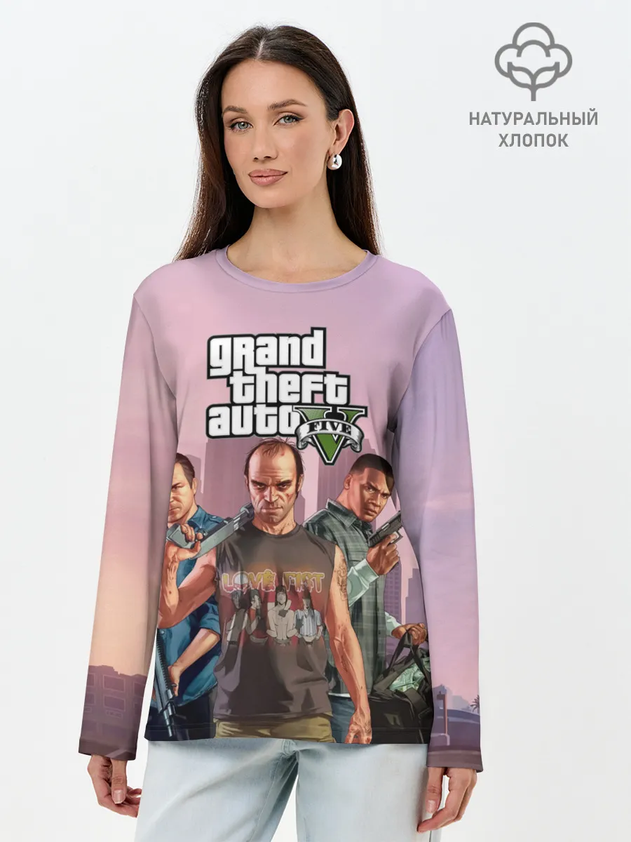 Лонгслив женский. Хлопок / Персонажи ГТА 5