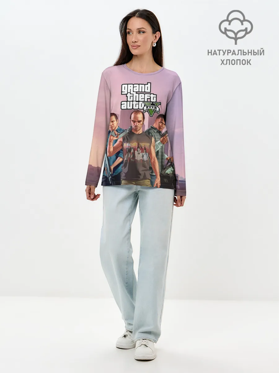 Лонгслив женский. Хлопок / Персонажи ГТА 5