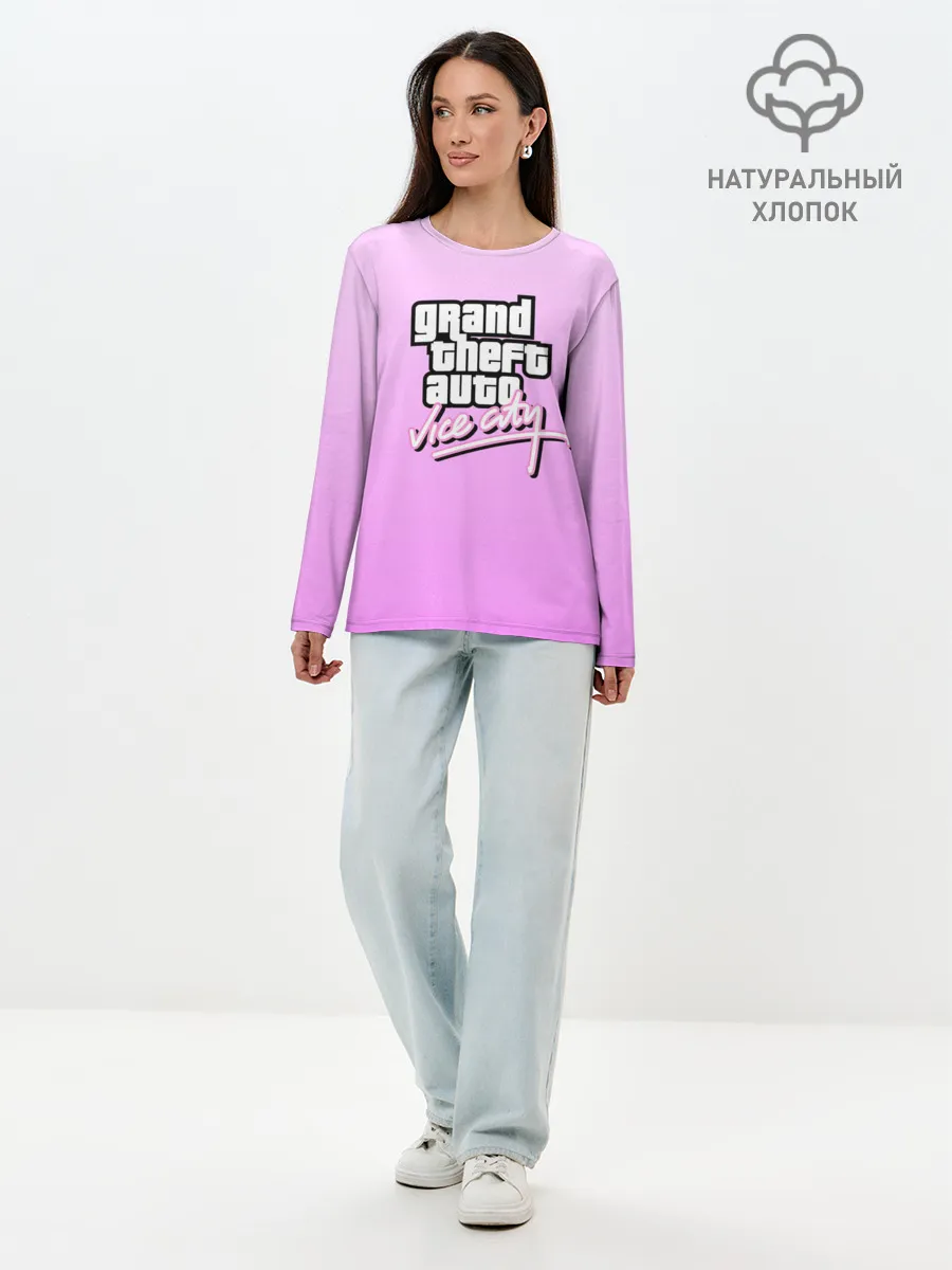Лонгслив женский. Хлопок / Grand Theft Auto vice city
