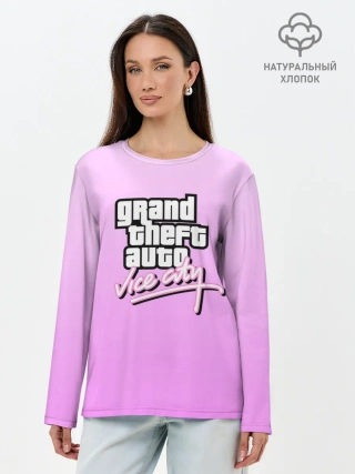 Лонгслив женский. Хлопок / Grand Theft Auto vice city