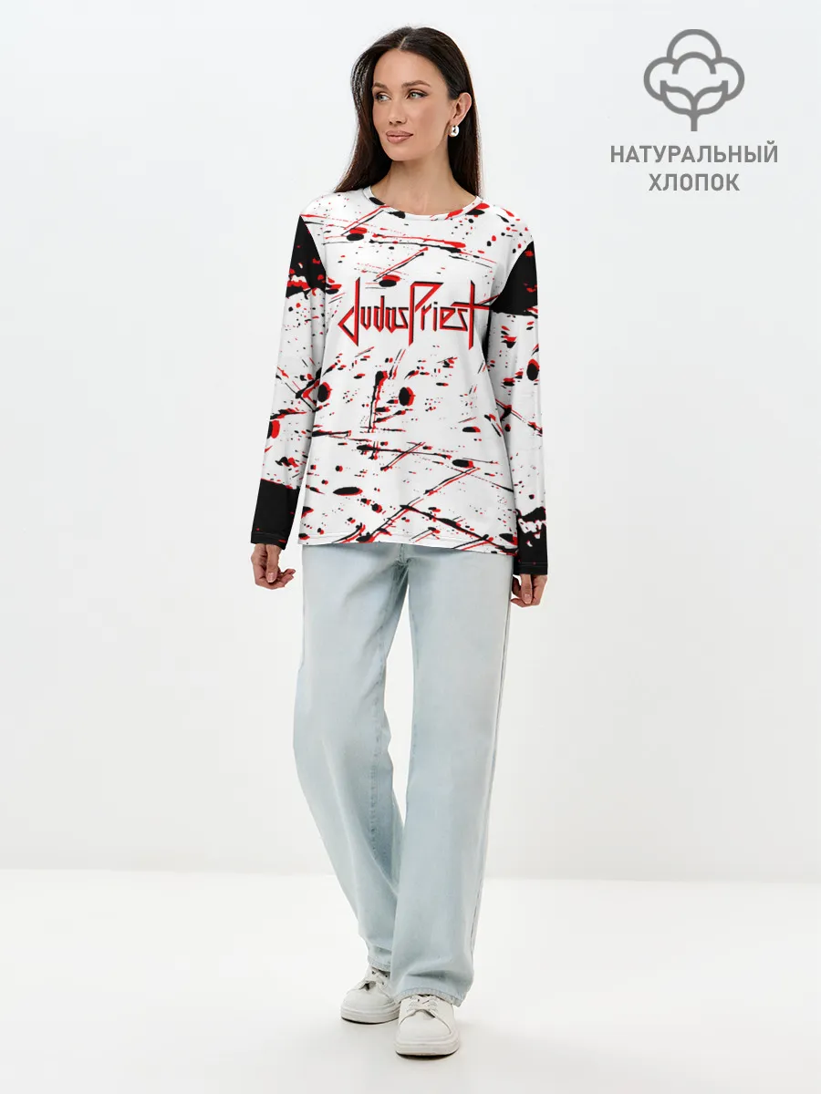 Лонгслив женский. Хлопок / Judas Priest: Бог металла