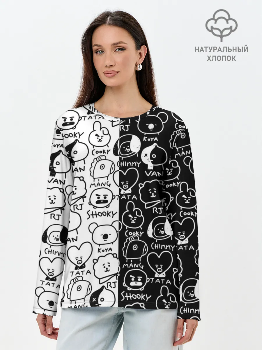 Лонгслив женский. Хлопок / BTS | BT21