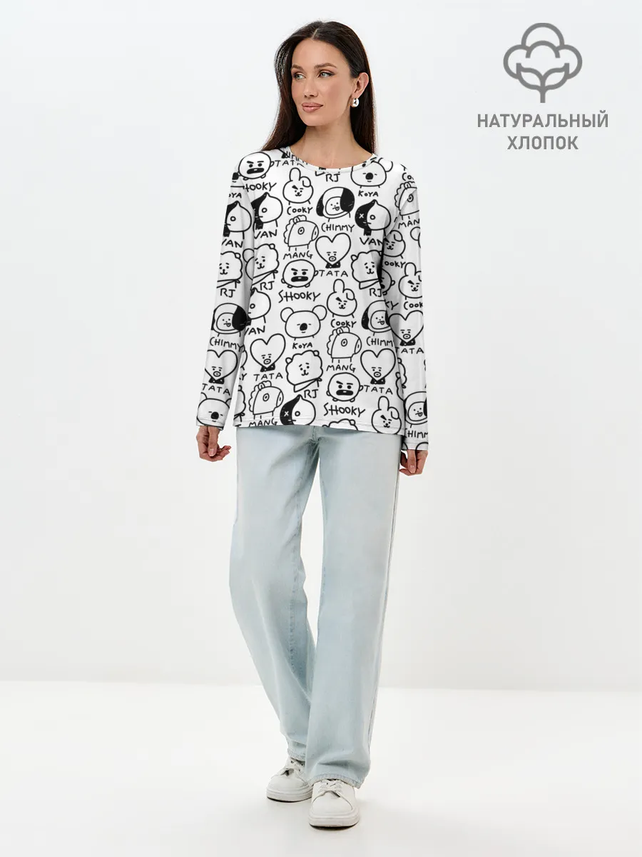 Лонгслив женский. Хлопок / BTS | BT21