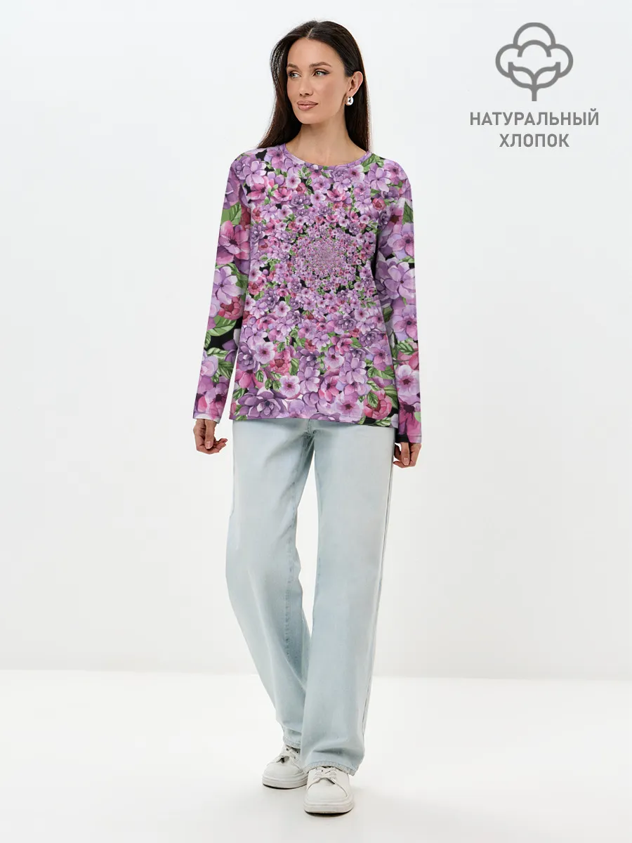 Лонгслив женский. Хлопок / СИРЕНЬ | VIOLET LILAC