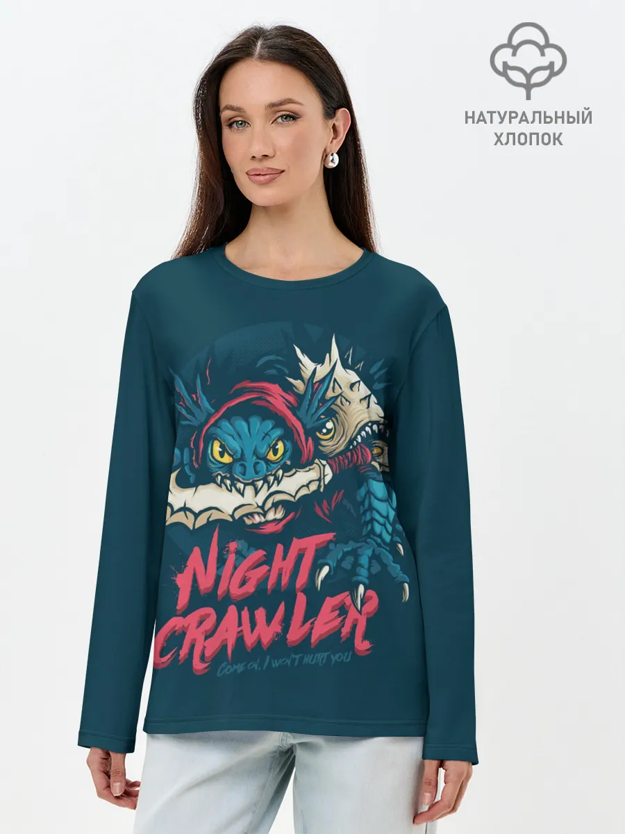 Лонгслив женский. Хлопок / Night Crawler | Dota 2