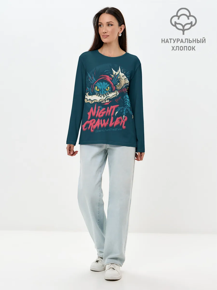 Лонгслив женский. Хлопок / Night Crawler | Dota 2