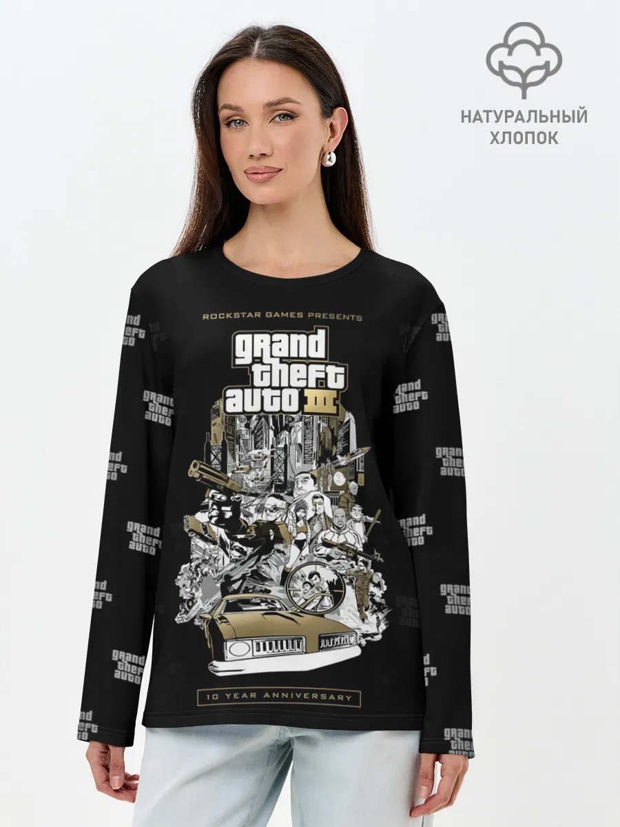 Лонгслив женский. Хлопок / Grand Theft Auto III