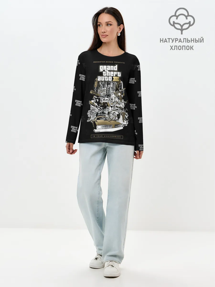 Лонгслив женский. Хлопок / Grand Theft Auto III