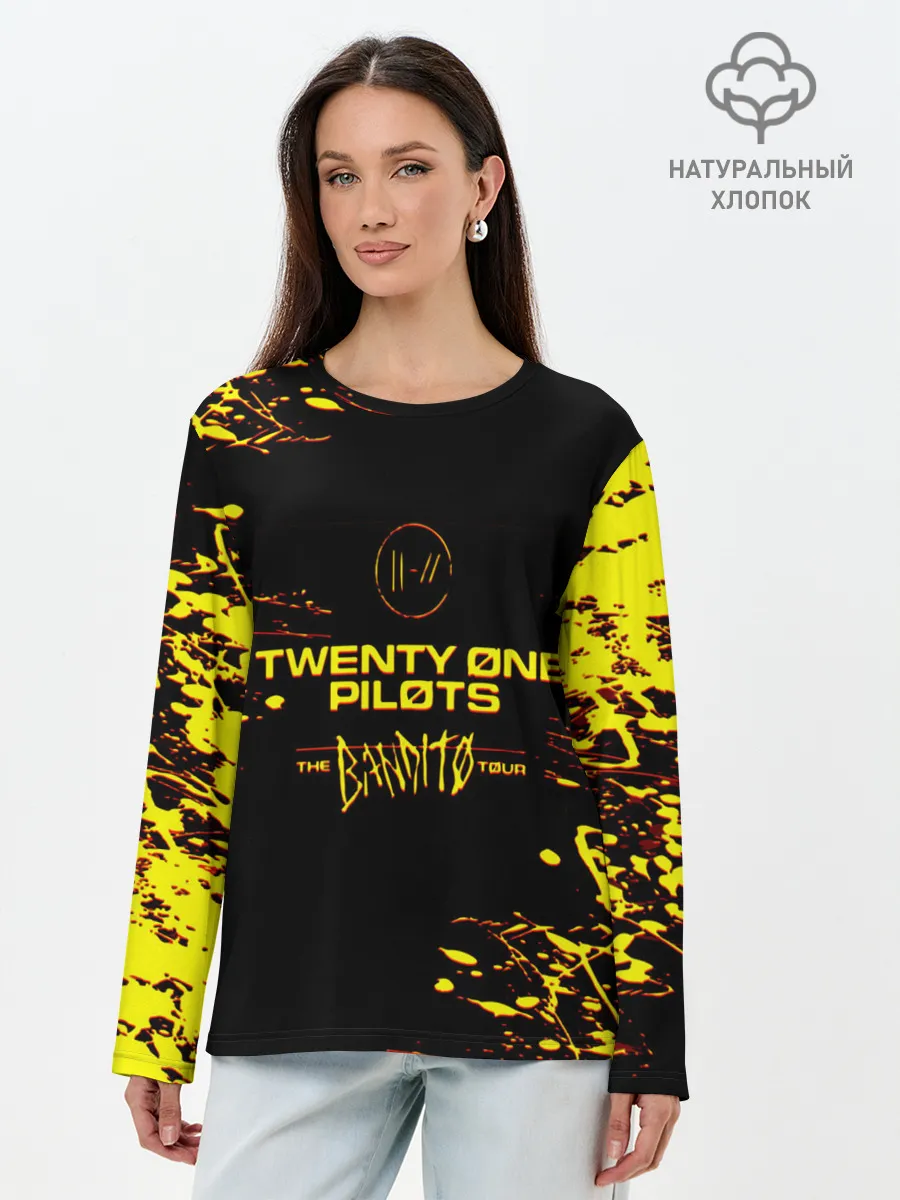 Лонгслив женский. Хлопок / TWENTY ONE PILOTS TOP.