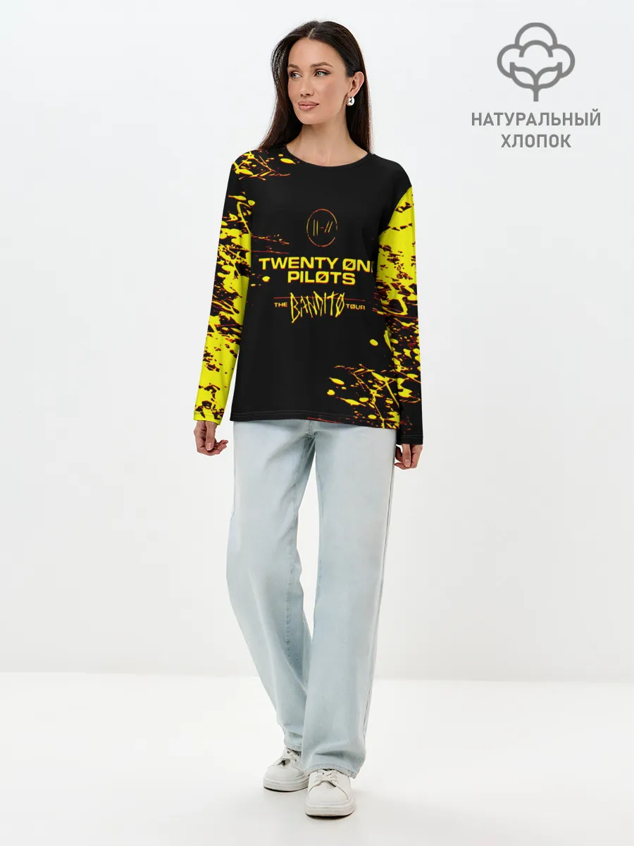 Лонгслив женский. Хлопок / TWENTY ONE PILOTS TOP.