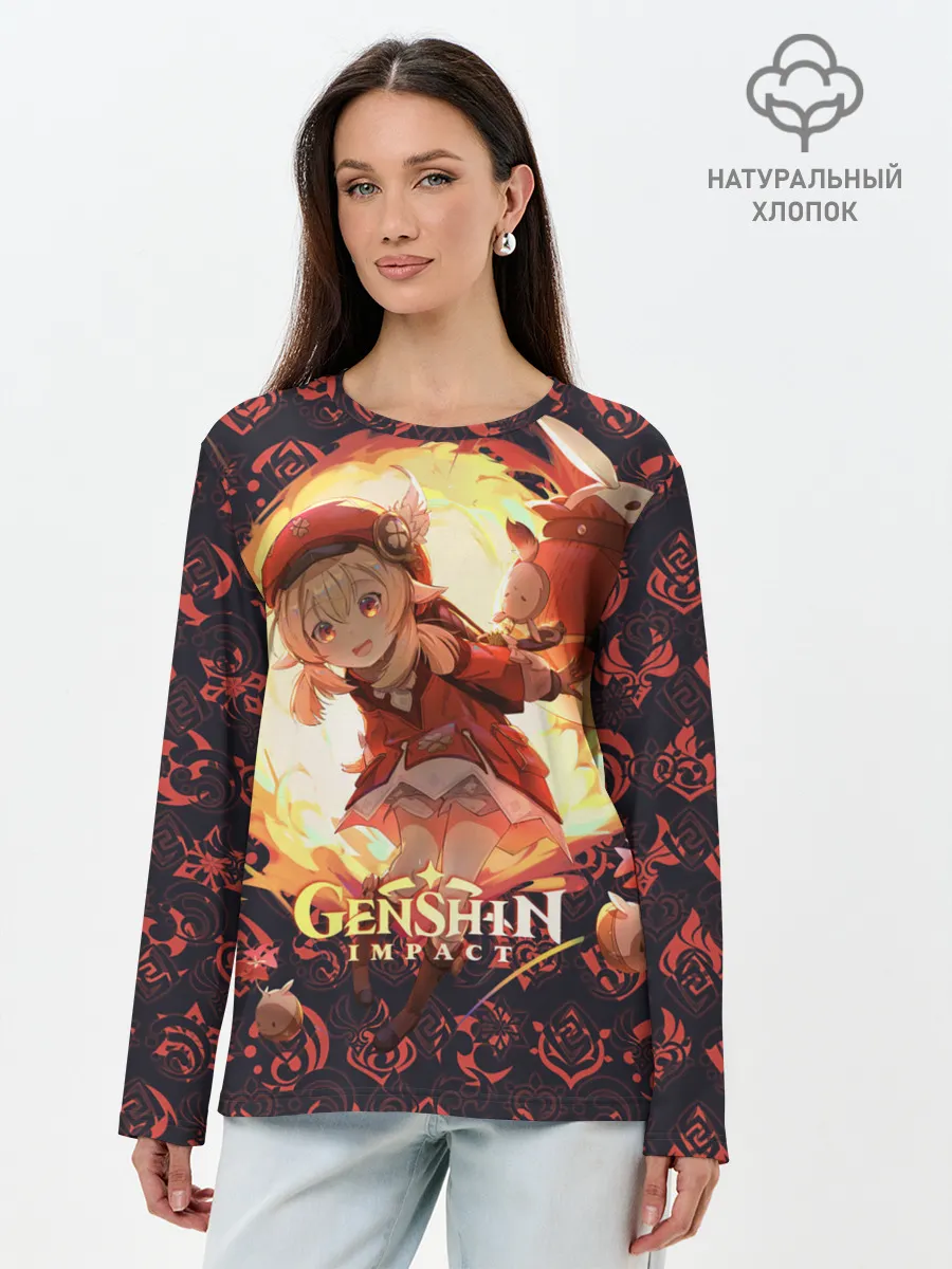 Лонгслив женский. Хлопок / Genshin Impact