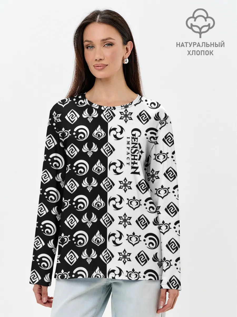 Лонгслив женский. Хлопок / Genshin Impact