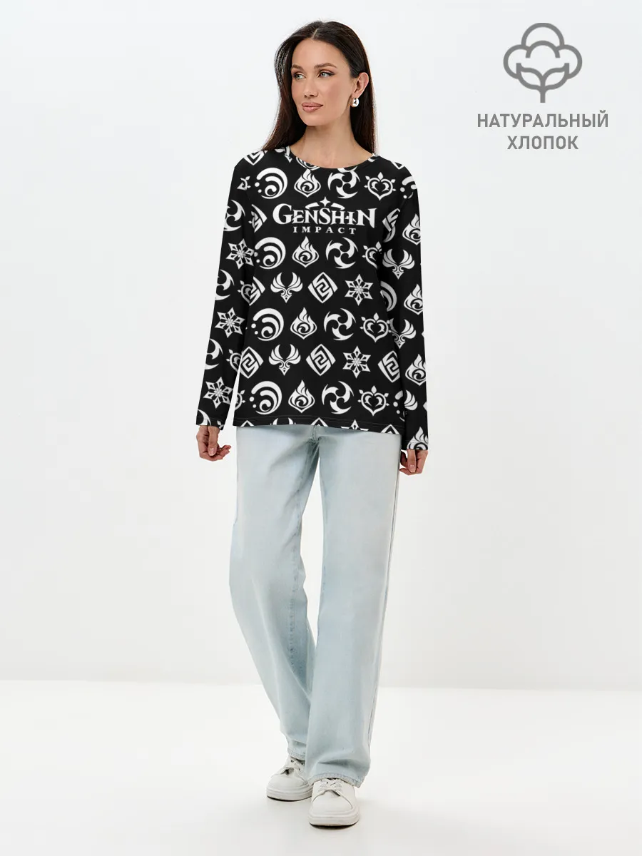 Лонгслив женский. Хлопок / Genshin Impact