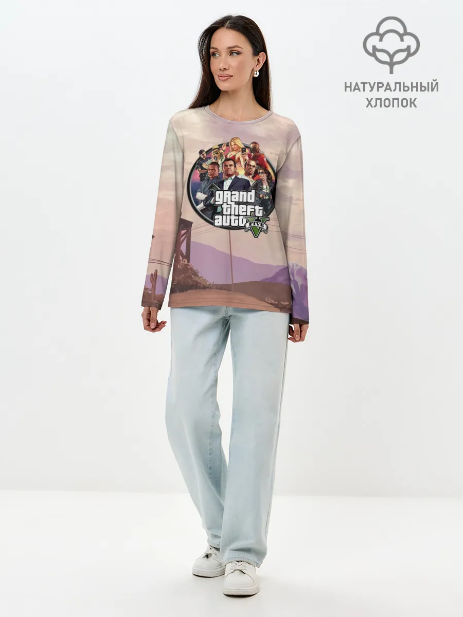 Лонгслив женский. Хлопок / Grand Theft Auto 5 персонажи