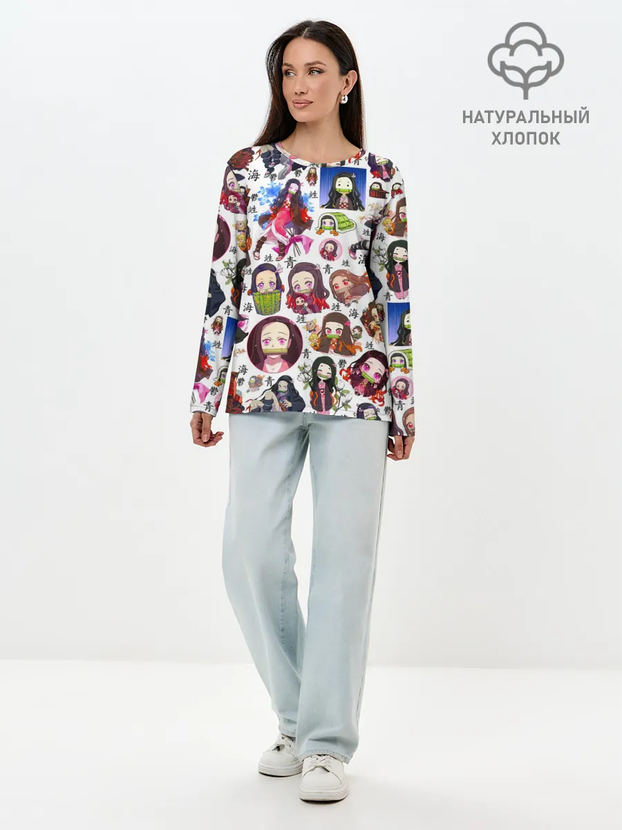 Лонгслив женский. Хлопок / НЕЗУКО