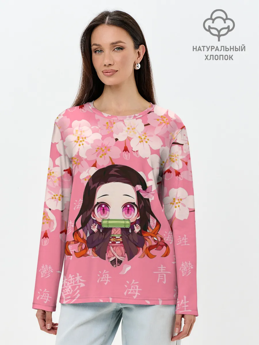 Лонгслив женский. Хлопок / НЕЗУКО